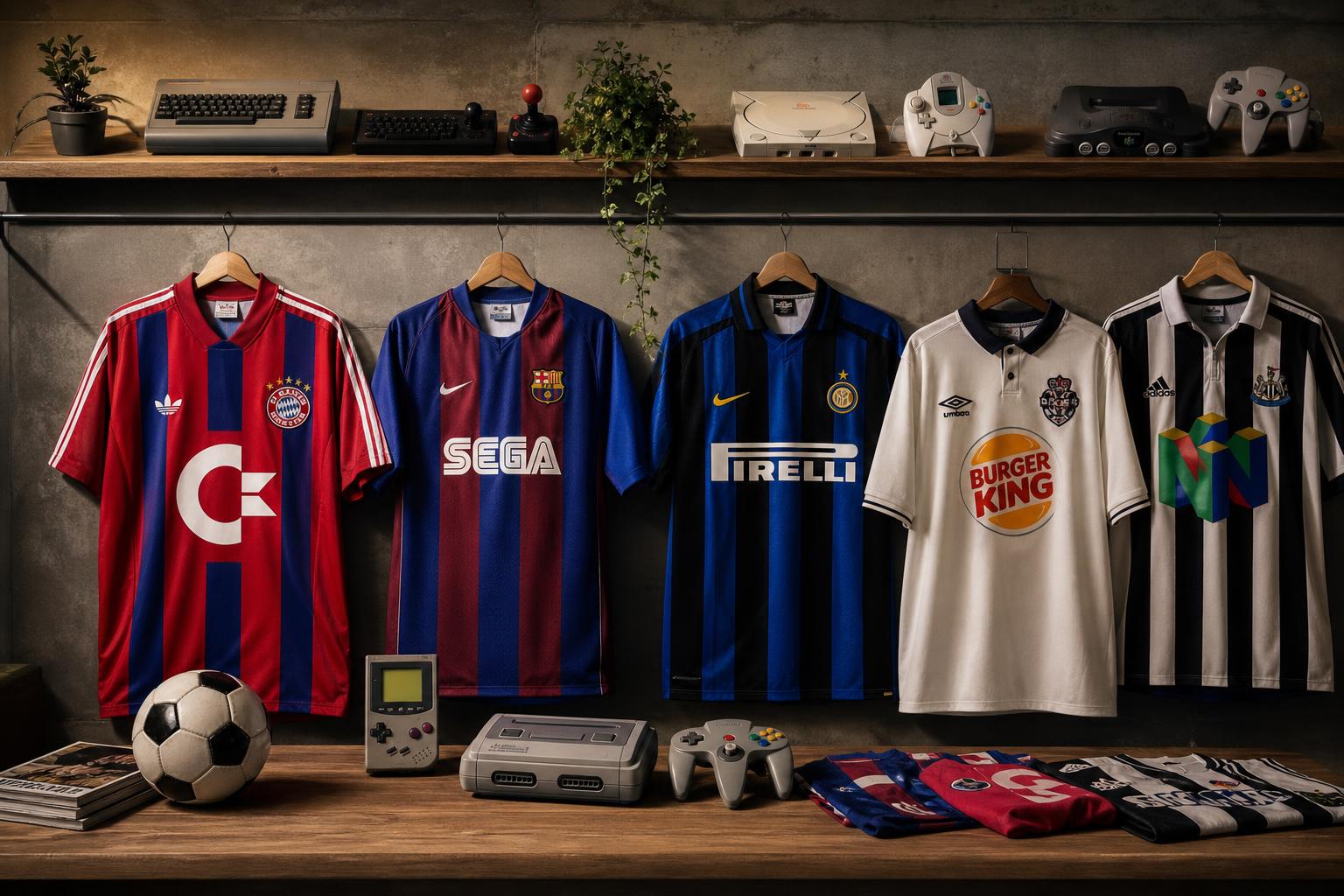 gaming logos auf fussballtrikots historische sponsoring deals von commodore sega