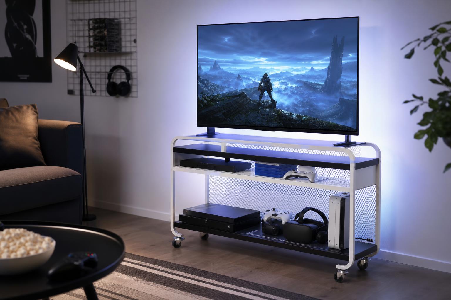 ikea yxstaby tv staender gaming moebel im test groesse traglast und verfuegbarkeit