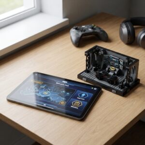 interaktive hub mechanik die bathoehle in lego batman legacy of the dark knight