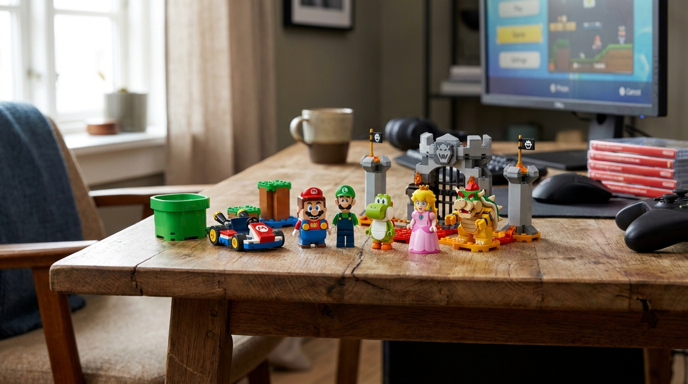 nintendo und lego praesentieren klassische minifiguren fuer super mario erste
